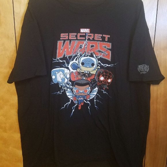 SECRET WARS Shirt 2XL Short Sleeve Funko Marvel B4 - Picture 1 of 7